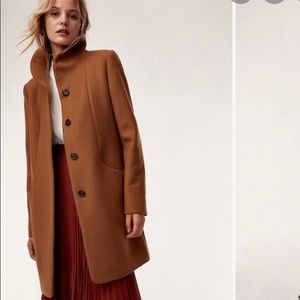 Aritzia Wilfred Cocoon Wool Coat XS Sand Island